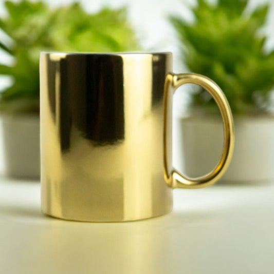 11oz SUBLIMATABLE MUG METALLIC GOLD