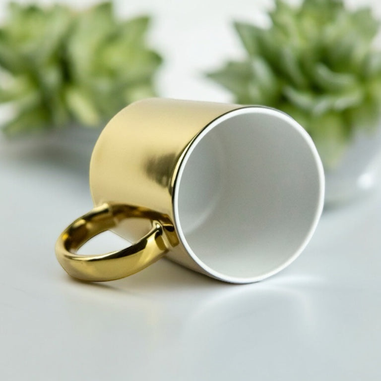 11oz SUBLIMATABLE MUG METALLIC GOLD