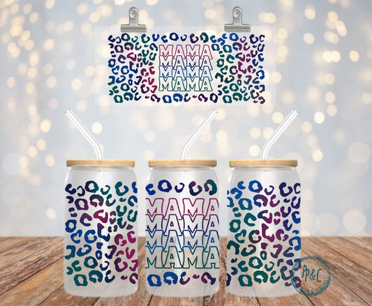 #430 MULTICOLORED LEOPARD PRINT MAMA UV DTF WRAP